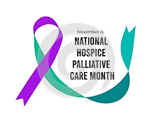 November is National Hospice Palliative Care Month. Vector illustration