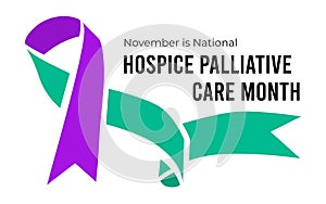 November is National Hospice Palliative Care Month. Vector illustration