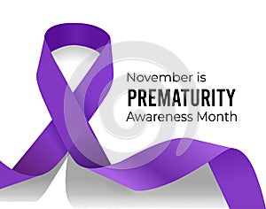 November is Prematurity Awareness Month. Vector illustration