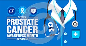 November is Prostate cancer awareness month background template. Holiday concept.