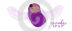 Novembro Roxo translation from portuguese November Purple, Brazil campaign for preterm infants awareness. Handwritten