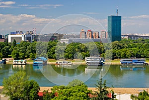 Novi Belgrade and Sava River