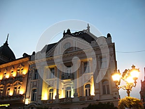 Novi Sad, Liberty square, Central street, Summer evening, Sunset