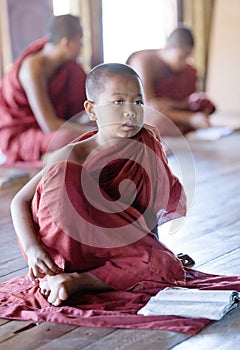 Novice Monks in the Shwe Yan Pyay Monastery, Myanmar