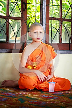 Novice in Thailand, young monk.
