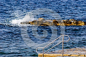 Novigrad - Cittanova beach and waves