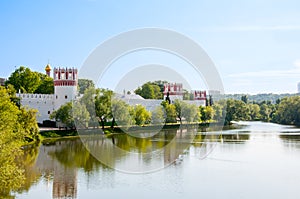 Novodevichy Convent, also Bogoroditse-Smolensky Monastery during the midday, Moscow, Russia. photo