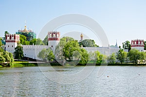 Novodevichy Convent, also Bogoroditse-Smolensky Monastery seen from the pond.