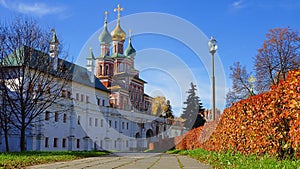 Novodevichy Convent, Moscow, Russia.autumn day.