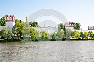 Novodevichy Convent, one of the UNESCO World Heritage Site, also Bogoroditse-Smolensky Monastery in Moscow , Russia.