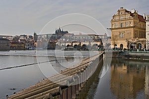 Novotny Bridge, Charles Bridge and Prague Castle