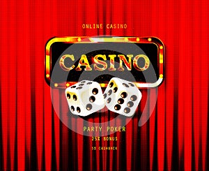 Now Casino in cinema banner design