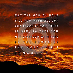 Bible verse Romans 15:13 photo