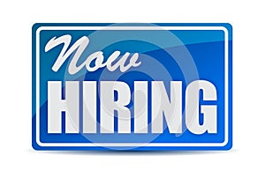 Now Hiring retail store window style sign