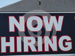 Now Hiring Sign On A Semi-Trailer