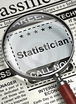 Now Hiring Statistician. 3D.