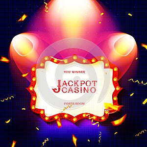 Now jackpot in cinema banner design