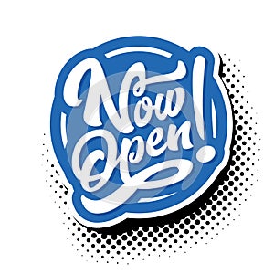 Now open notice sign