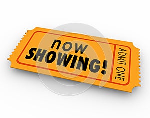 Now Showing Words Movie Ticket Pass Watch Video Online Webinar E