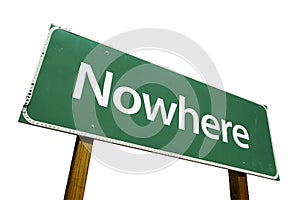 Nowhere road sign