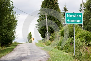 Nowica - village in Lower Beskid, Poland