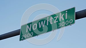 Nowitzki Street in Dallas Texas