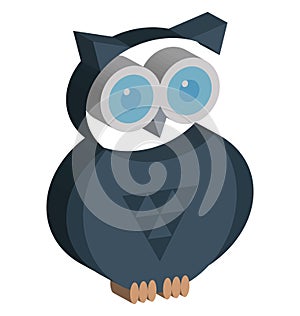 Owl Isolated Vector Icon Editable