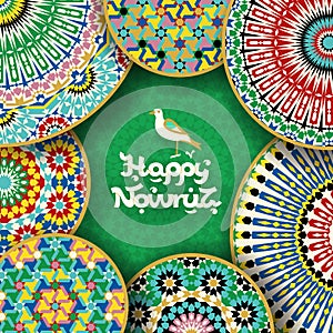 Nowruz greeting card. Happy New Year photo