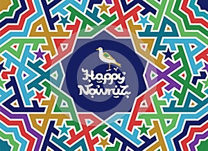 Nowruz greeting card. Happy New Year