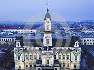 Nowy Sacz city hall at dawn