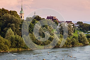 Nowy Sacz panorama with Dunajec River photo