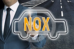 NOX with car touchscreen is operated by man concept