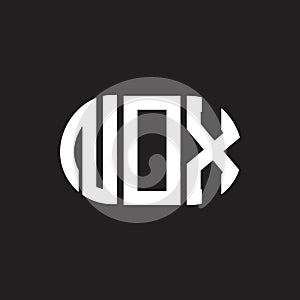NOX letter logo design on black background. NOX creative initials letter logo concept. NOX letter design