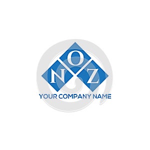 NOZ letter logo design on WHITE background. NOZ creative initials letter logo concept.