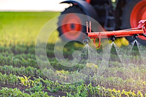 Nozzle of the tractor sprinklers