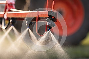 Nozzle of the tractor sprinklers