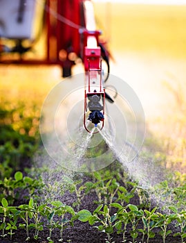 Nozzle of the tractor sprinklers