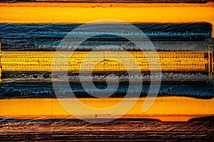 Nozzles of a color inkjet cartridge closeup