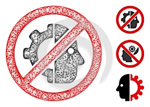 Np Cyborgs Polygonal Web Vector Mesh Illustration