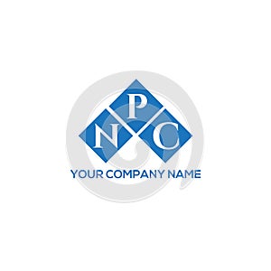 NPC letter logo design on white background. NPC creative initials letter logo concept. NPC letter design photo