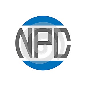 NPC letter logo design on white background. NPC creative initials circle logo concept. NPC letter design
