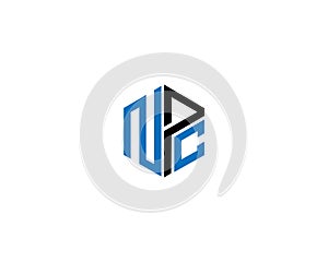 NPC Letter Unique Logo Design Concept