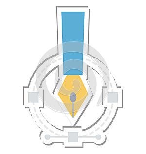 Pen Tool Isolated Vector Icon Editable