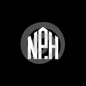 NPH letter logo design on BLACK background. NPH creative initials letter logo concept. NPH letter design photo