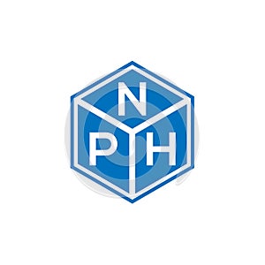 NPH letter logo design on black background. NPH creative initials letter logo concept. NPH letter design photo