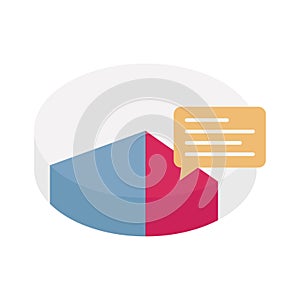 Pie graph flat vector icon which can easily modify or edit