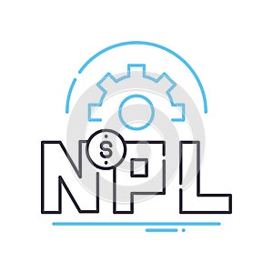 npl line icon, outline symbol, vector illustration, concept sign