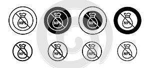 NPL vector icon set collection. NPL Outline flat Icon