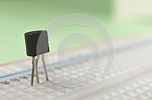 NPN transistor BC239 into a breadboard