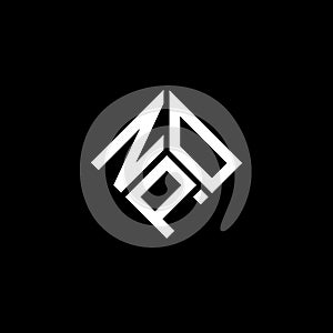 NPO letter logo design on black background. NPO creative initials letter logo concept. NPO letter design
